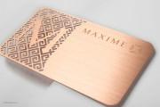 Copper Metal Name Cards 5