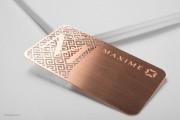 Copper Metal Name Cards 9