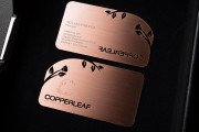 Copper Metal Business Card Design 5