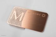 Copper Metal Name Cards 3