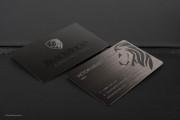 Gunmetal Metal Business Card Design - 1