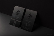 Black brush metal business cards design