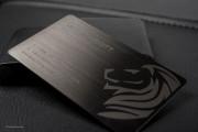 Gunmetal Metal Business Card Design - 14