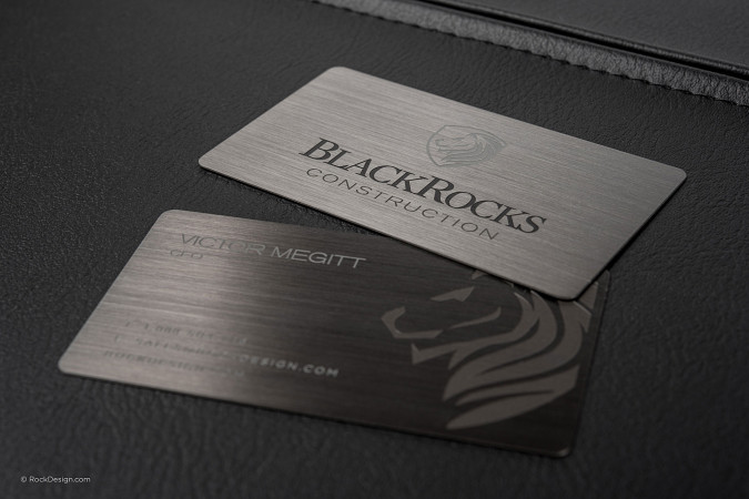 FREE ONLINE luxury etched patterned gunmetal business card