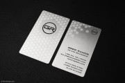 Hexagonal Patterned Black Engraved Stainless Steel Business Card 1