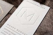 Classy gray and textured name card template with copper foil 4