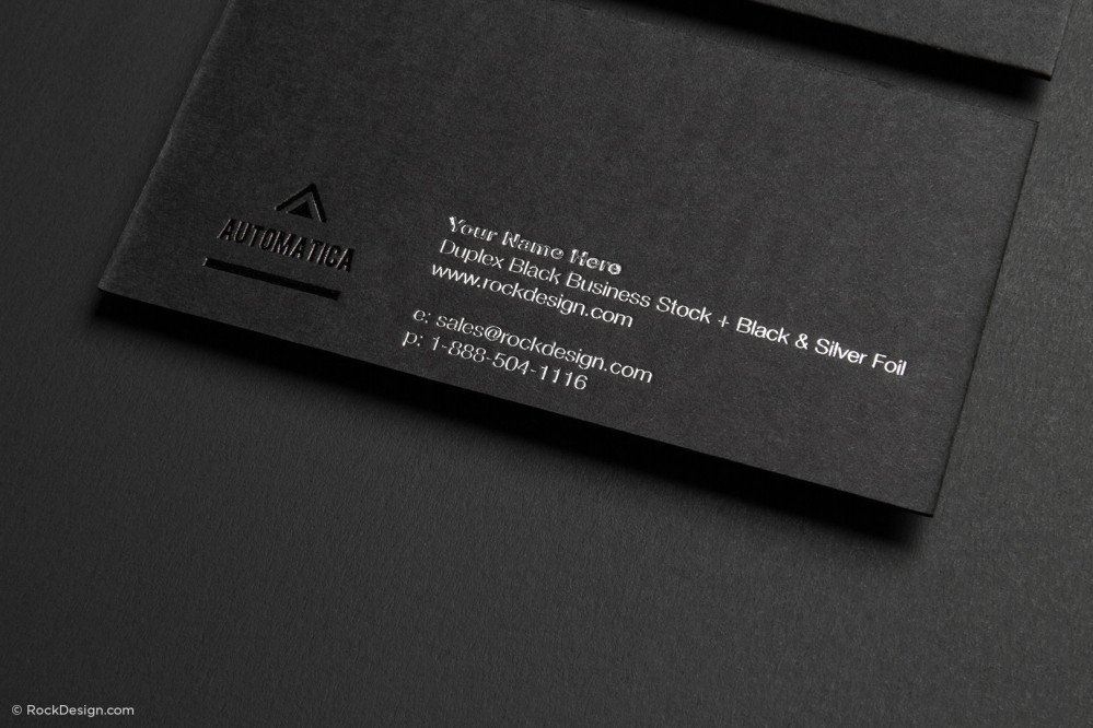 Free high-end black business card template | RockDesign.com