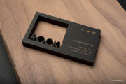 Square Cut Out business card template 1
