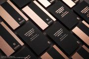 Luxury Black Suede Business Card Design 3