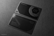 Glossy black metal business card template 10