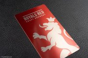 Fancy red metal biz card template 3