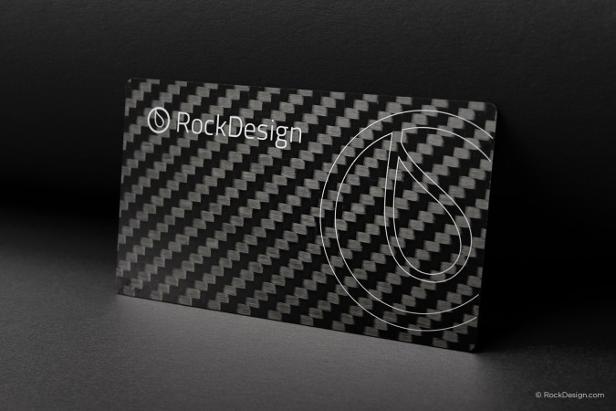 Unique real carbon fiber business card - RockDesign