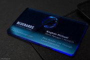 Laser Cut Translucent Blue Acrylic Business Card 2