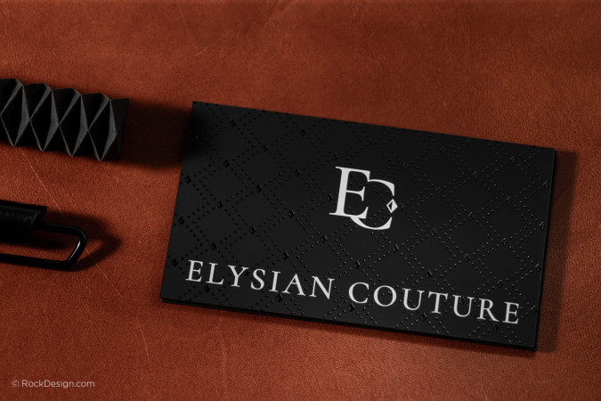 Prismatic Express Hard Suede Business Card - Elysian Couture