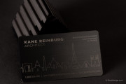 Laser Engraved Gunmetal Business Card Templates | RockDesign.com