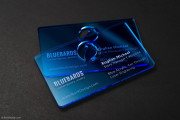Laser Cut Translucent Blue Acrylic Business Card 1