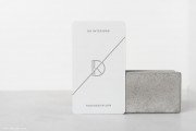 Elegant vertical white metal b card template 2