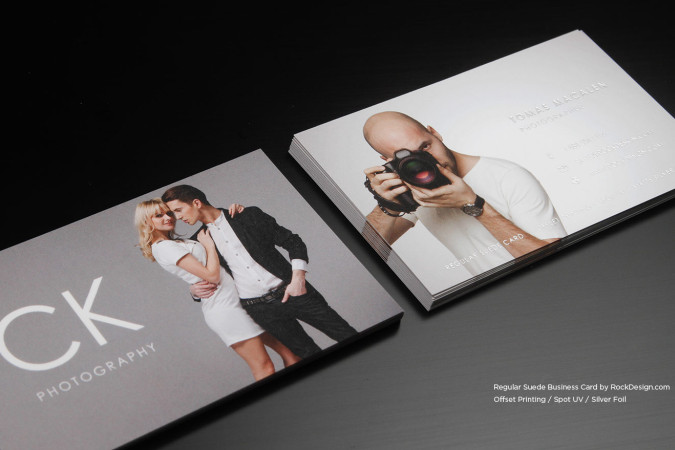 Fully Photographic Regular Suede Business Card Template - CK Photography