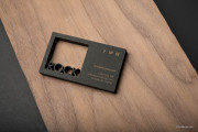 Square Cut Out business card template 3