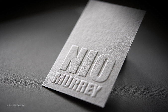 Simple embossed Business Cards - Nio Murrey