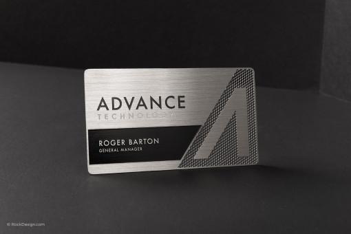 Modern trendy stainless steel metal business card - Advance Technology