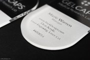Oval Laser Engraved Clear Acrylic Template Business Card 3