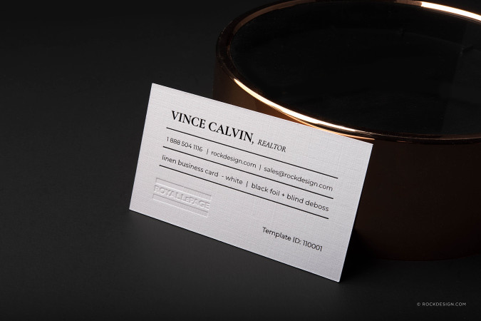 Linen Business Card template - Vince Calvin