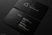 Geometric Etched Black Metal with Metallic Ink business cards 7