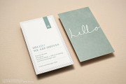 Cream business cards with offset printing 1