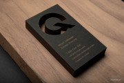 Black quick biz card with laser cutting and engraving 4