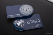 Blue and silver metal business card template 2