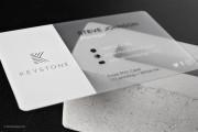 White & frosted business card template 5