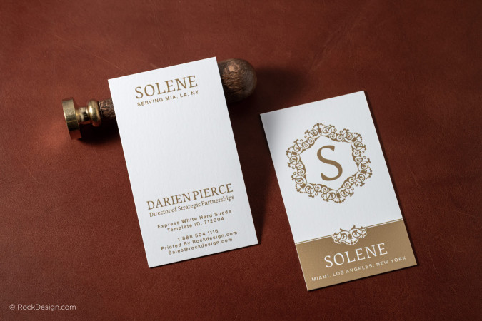 Elegant Express Hard Suede Business Card - Solene