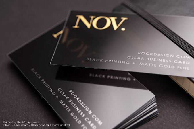 Minimalist Foil Stamping Plastic Business card Template - NOV