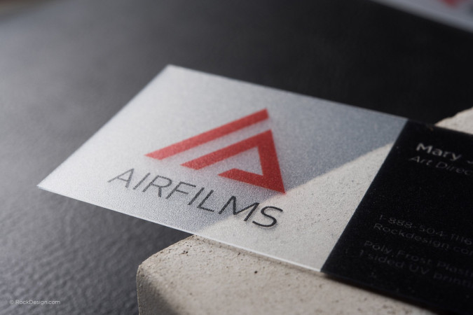 Trendy transparent frost business card - Air Films