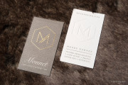 Classy gray and textured name card template with copper foil 1