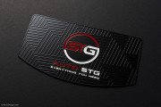 Automotive Black Metal with Etching and Spot Color Business Card 5