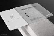 White & frosted business card template 2
