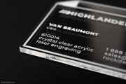 Clever Laser Engraved Clear Acrylic Business Card 5