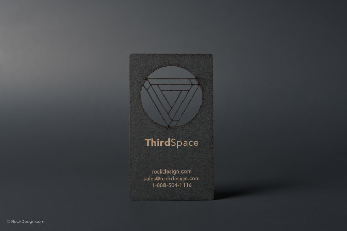 Quick cut out laser engraved black cards - Third Space