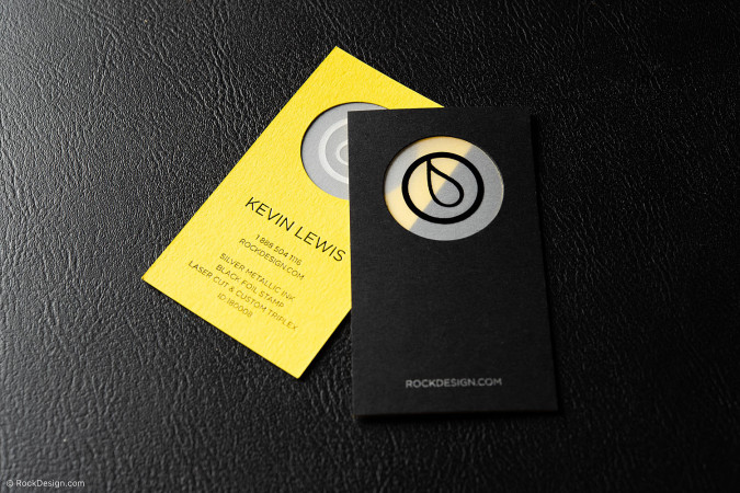 Unique Semi-Translucent Custom Triplex Business Card Template Design - RockDesign