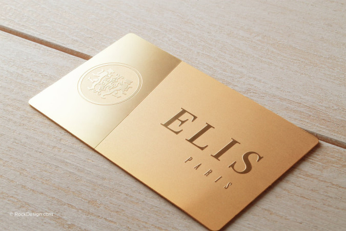 Luxury modern gold metal card - Elis