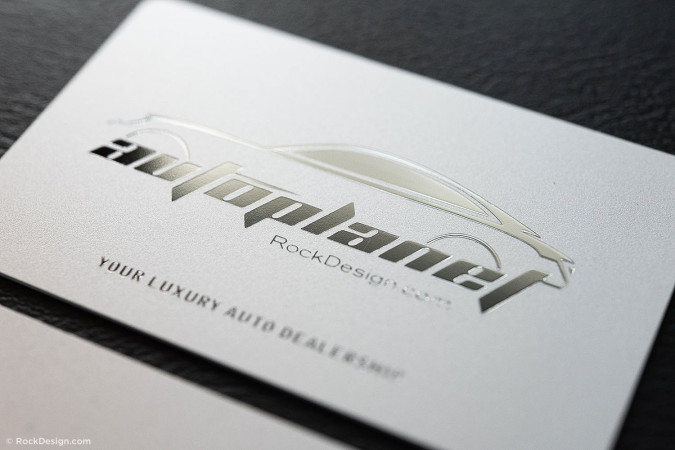 Awesome silver thick PVC plastic automotive biz card template – Autoplanet