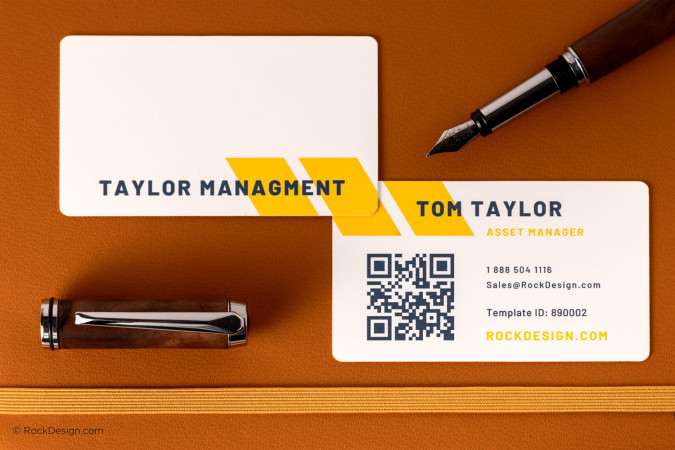 UV Printed White Metal Business Card - Tom Taylor