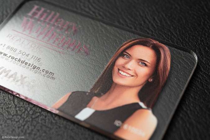 Realtor Printed Acrylic Business Card Template Design - Hillary Williams