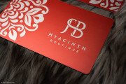 Elegant Laser Engraved Red Metal Business Card 3