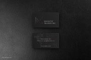 foil stamping geographic black business card 