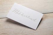 Classically letterpressed white business card template 4