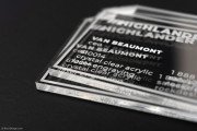 Clever Laser Engraved Clear Acrylic Business Card 3