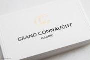 Embossed gold name card template 4